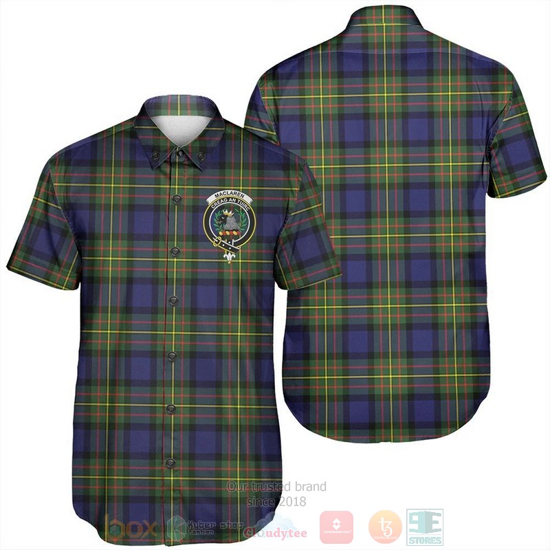 MacLaren Modern Tartan Crest Short Sleeve Hawaiian Shirt