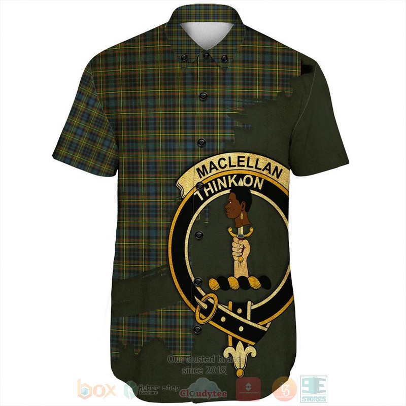 BEST MacLeod of Harris Modern Tartan Crest Personalized Aloha Shirt 2 MacLeod of Harris Modern Tartan Crest Custom Name Short Sleeve Hawaiian Shirt 1