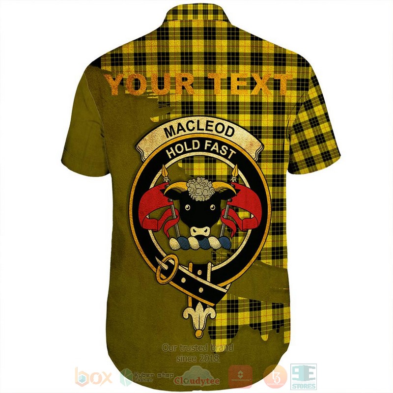 BEST MacLeod of Raasay Tartan Crest Personalized Aloha Shirt 3 MacLeod of Raasay Tartan Crest Custom Name Short Sleeve Hawaiian Shirt 1 2