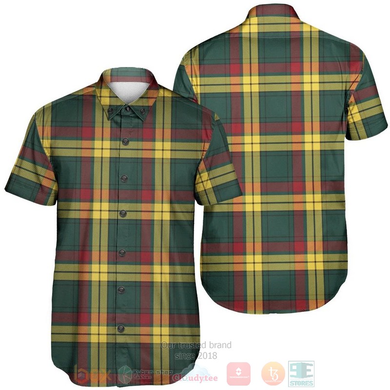 BEST MacMillan Old Modern Tartan Aloha Shirt 1 MacMillan Old Modern Tartan Short Sleeve Hawaiian Shirt