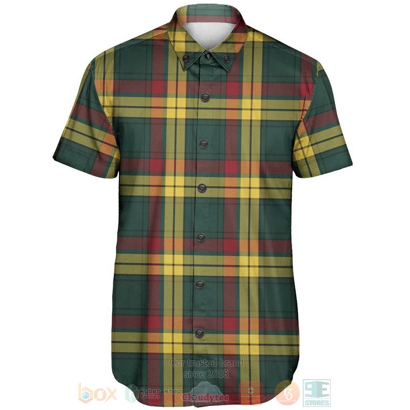 BEST MacMillan Old Modern Tartan Aloha Shirt 2 MacMillan Old Modern Tartan Short Sleeve Hawaiian Shirt 1