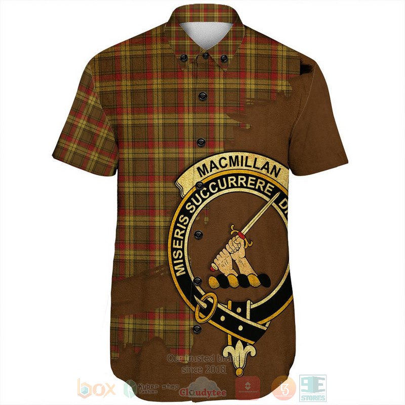 BEST MacNab Ancient Tartan Crest Personalized Aloha Shirt 2 MacNab Ancient Tartan Crest Custom Name Short Sleeve Hawaiian Shirt 1
