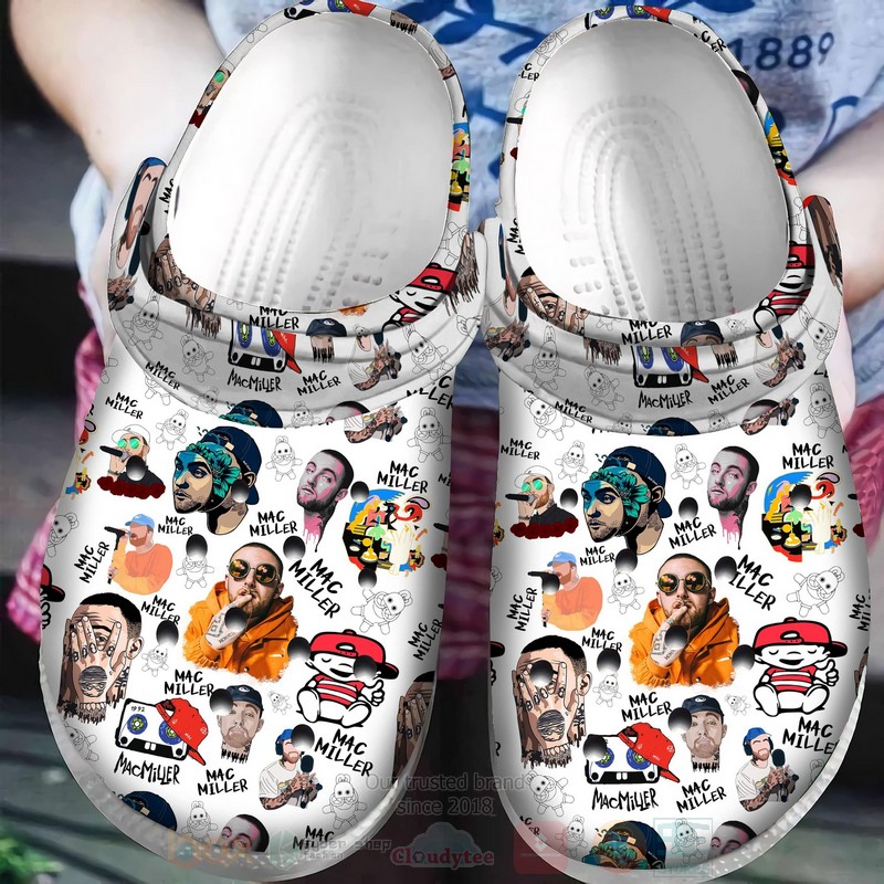 BEST Mac Miller White Crocs Crocband Shoes 1 Mac Miller White Crocband Crocs Clog Shoes