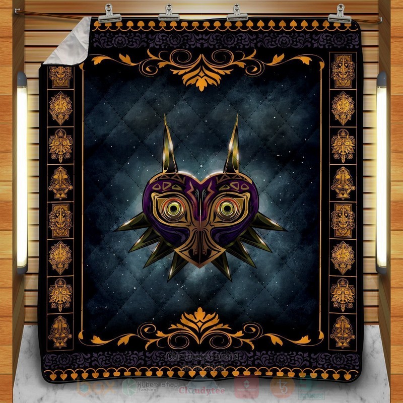 BEST Majora's Mask Game Quilted Fabric 9 Majoras Mask Game Quilt