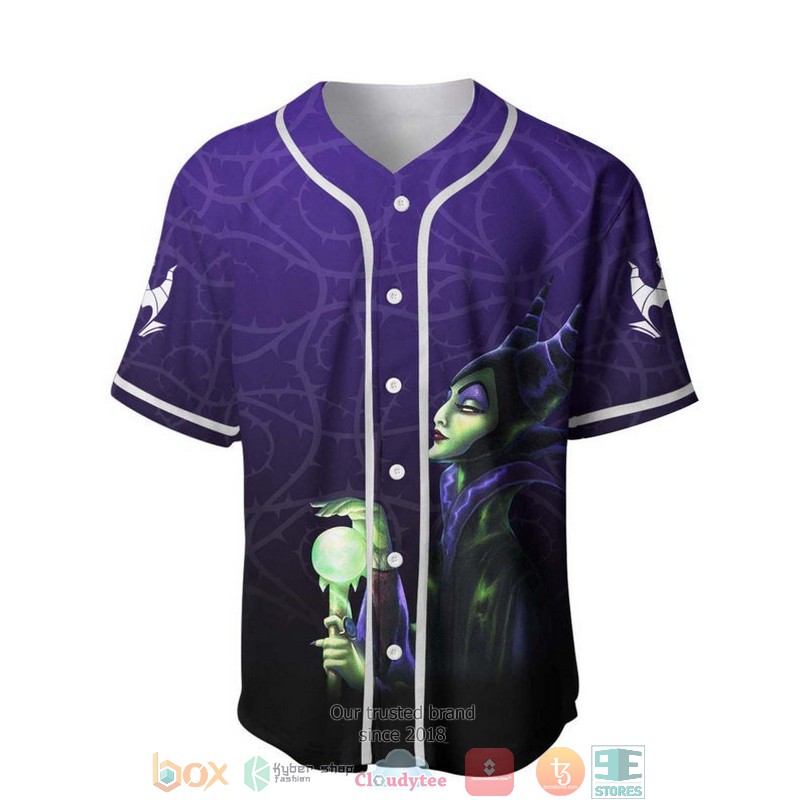 Maleficent Ombre Purple Black Baseball Jersey 2 Maleficent Ombre Purple Black Baseball Jersey 1