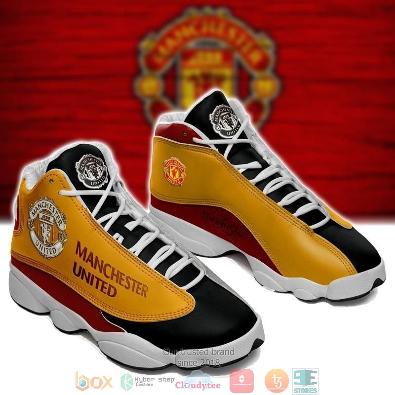 Manchester United Football FC teams big logo gift Air Jordan 13 Sneaker Shoes