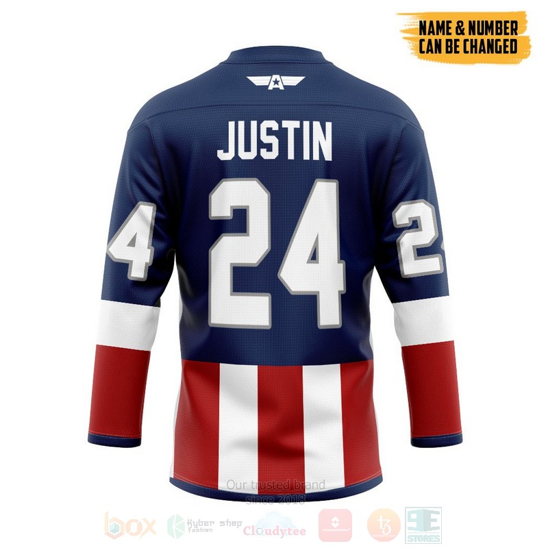 Marvel Captain America Personalized Hockey Jersey 1