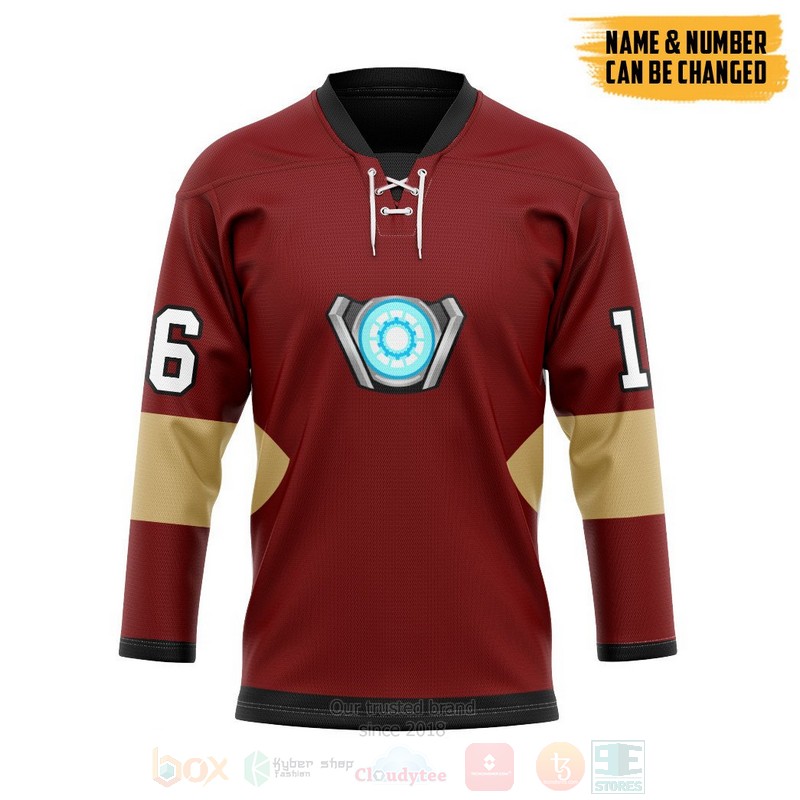 Marvel Iron Man Personalized Hockey Jersey