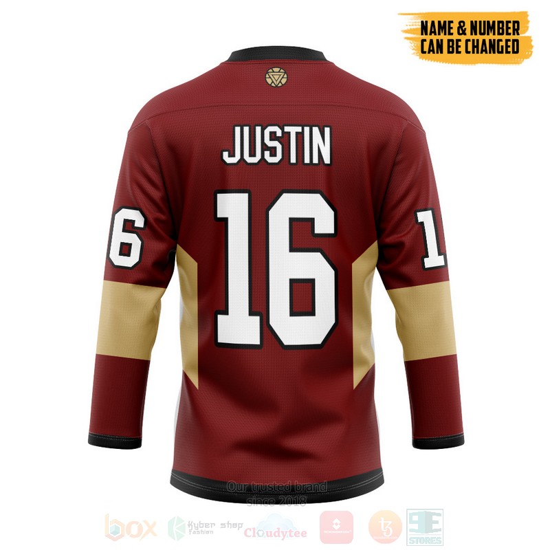 Marvel Iron Man Personalized Hockey Jersey 1