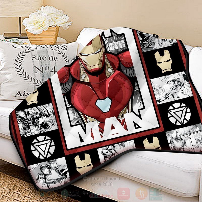 BEST Marvel Iron Maniac Quilted Fabric 2 Marvel Iron Maniac Quilt 1