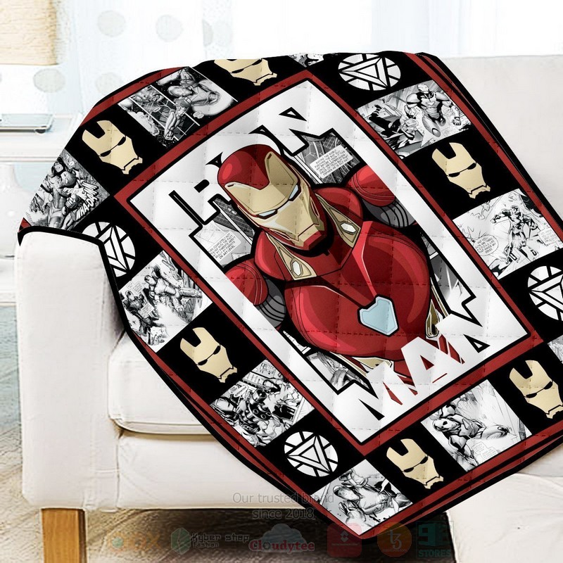 BEST Marvel Iron Maniac Quilted Fabric 3 Marvel Iron Maniac Quilt 1 2