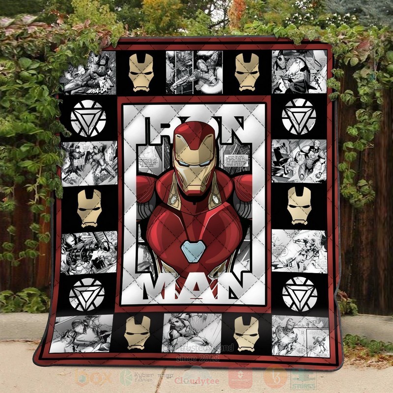 BEST Marvel Iron Maniac Quilted Fabric 4 Marvel Iron Maniac Quilt 1 2 3