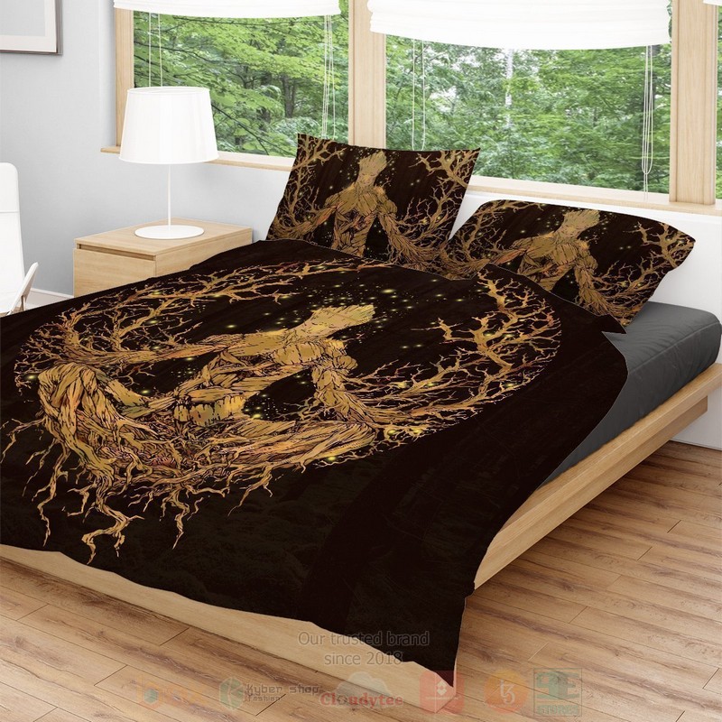 BEST Marvel Mandala Groot Duvet Cover Bed Sets 4 Marvel Mandala Groot Bedding Set 1 2 3