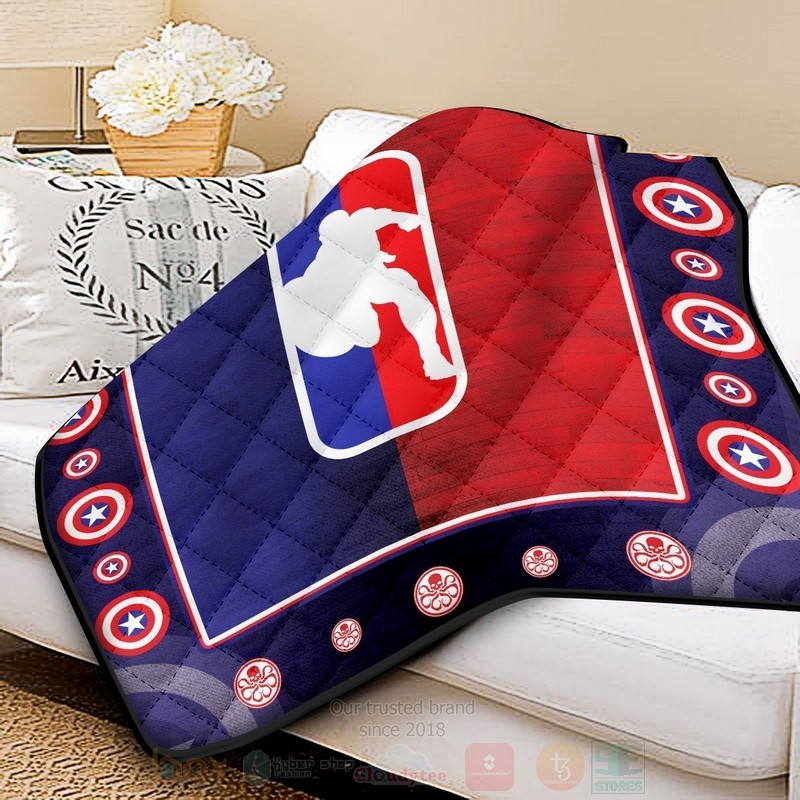 BEST Marvel NBA Captain America Quilted Fabric 2 Marvel NBA Captain America Quilt 1