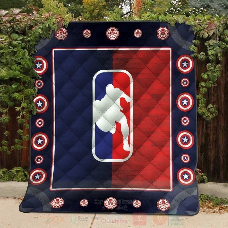 BEST Marvel NBA Captain America Quilted Fabric 4 Marvel NBA Captain America Quilt 1 2 3