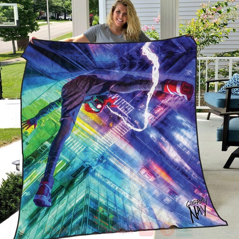 BEST Marvel Spider-Man Web Slinger Miles - Signed Quilted Fabric 6 Marvel Spider Man Web Slinger Miles Signed Quilt 1 2 3 4 5