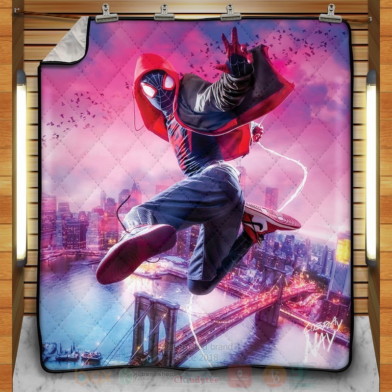 Marvel Spidey Miles Signed Quilt