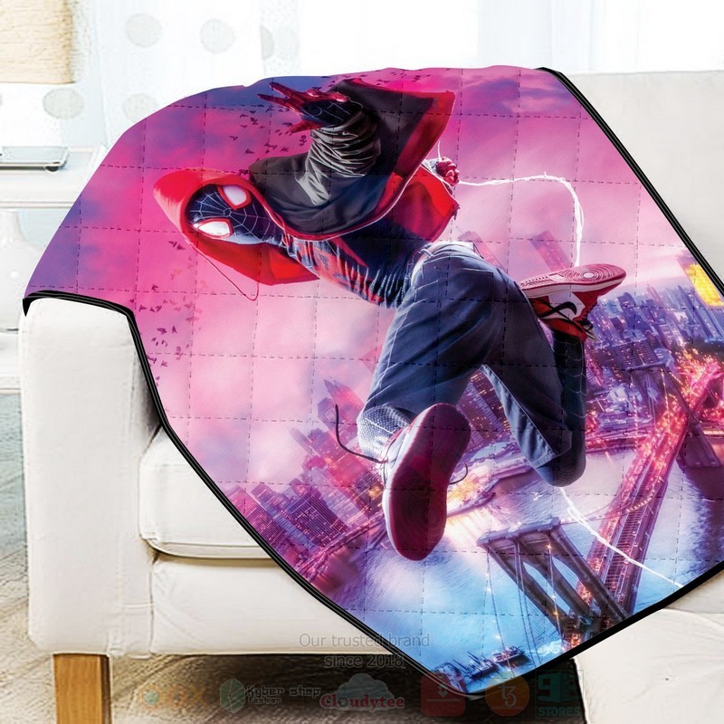 BEST Marvel Spidey Miles - Signed Quilted Fabric 3 Marvel Spidey Miles Signed Quilt 1 2