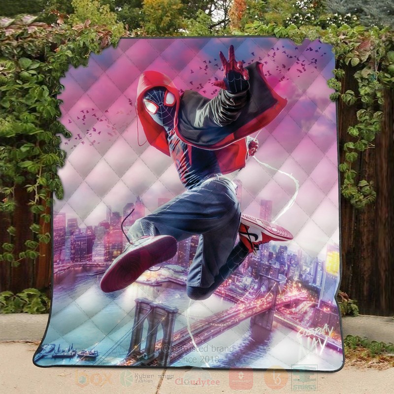 BEST Marvel Spidey Miles - Signed Quilted Fabric 4 Marvel Spidey Miles Signed Quilt 1 2 3