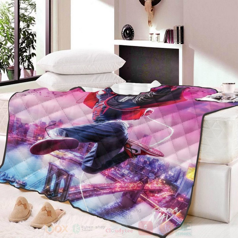 BEST Marvel Spidey Miles - Signed Quilted Fabric 5 Marvel Spidey Miles Signed Quilt 1 2 3 4