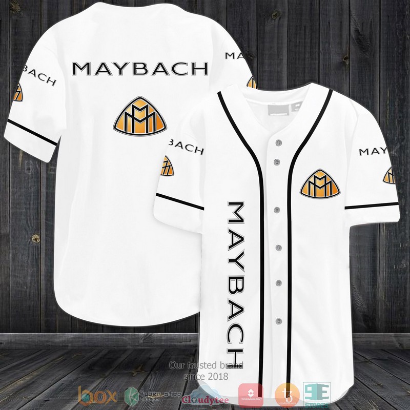 Maybach Logo White Baseball Jersey
