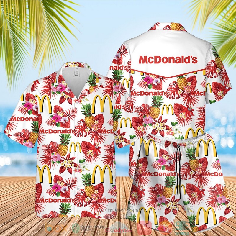 McDonalds pineapple Hawaiian Shirt Shorts