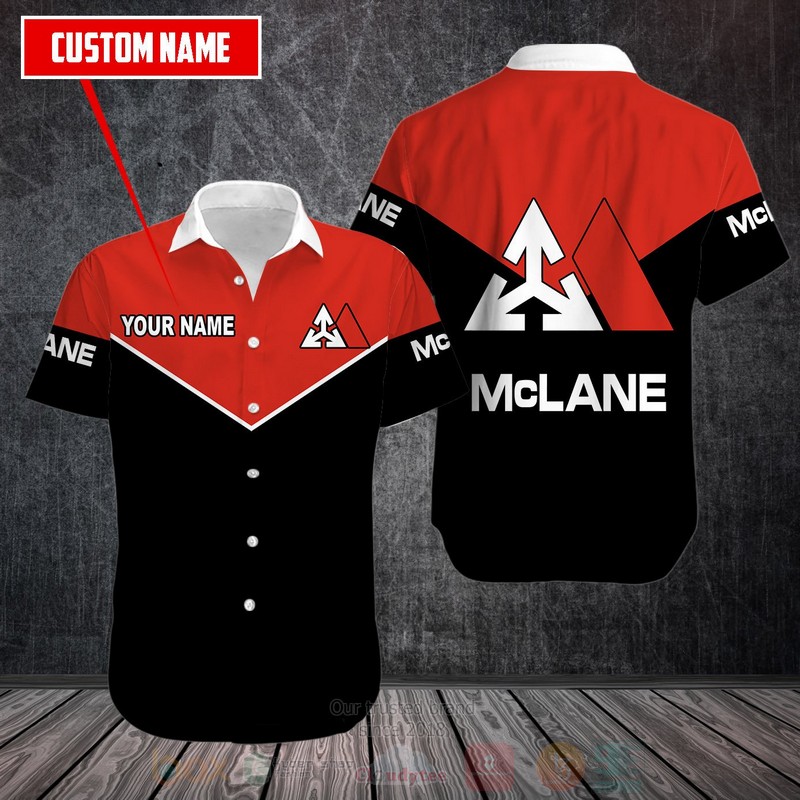 BEST Mclane Custom Name Red-Black All Over Print Hawaiian Shirt 1 Mclane Custom Name Red Black Hawaiian Shirt