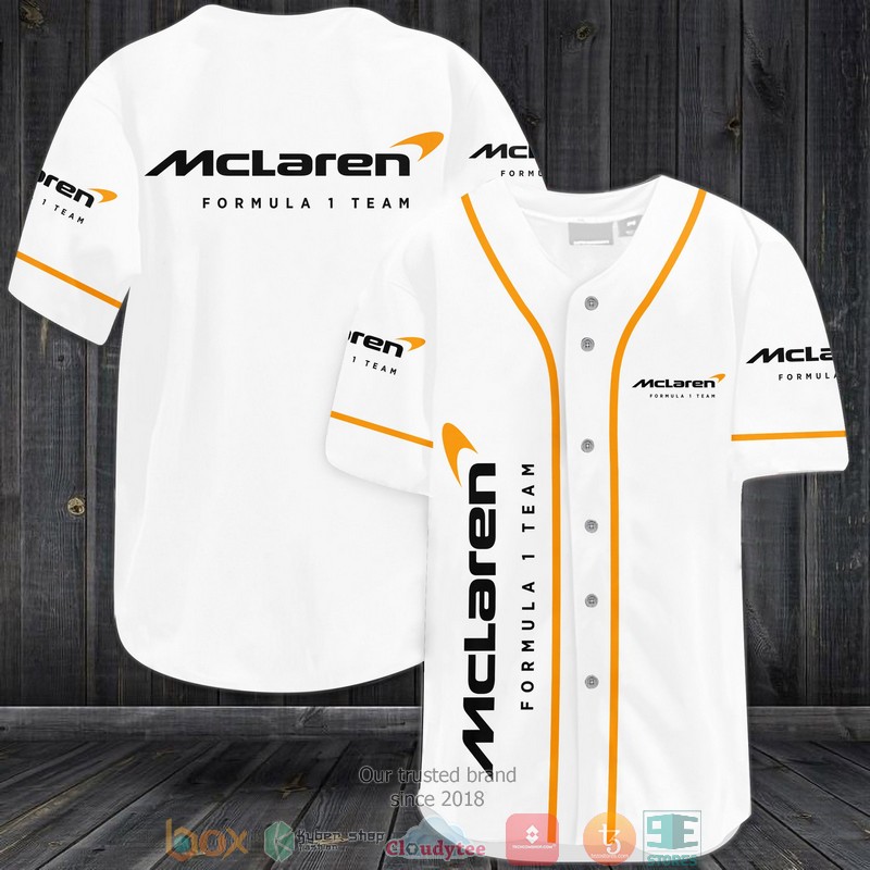 Mclaren Formula 1 Team White Baseball Jersey