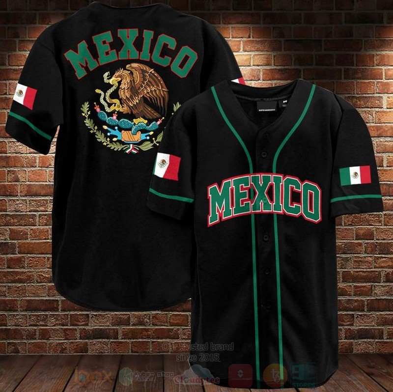 BEST Mexico Flag Unisex Baseball Jersey 1 Mexico Flag Baseball Jersey