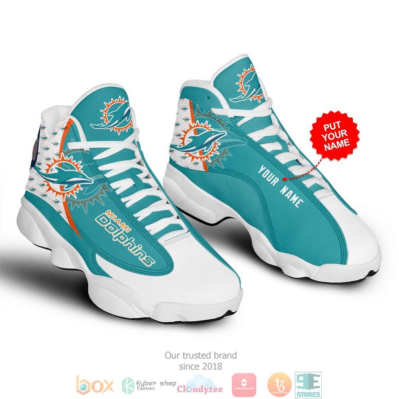 Miami Dolphins NFL 1 Football Air Jordan 13 Sneaker Shoes