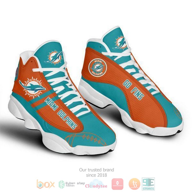Miami Dolphins Nfl Go Fins Air Jordan 13 Shoes