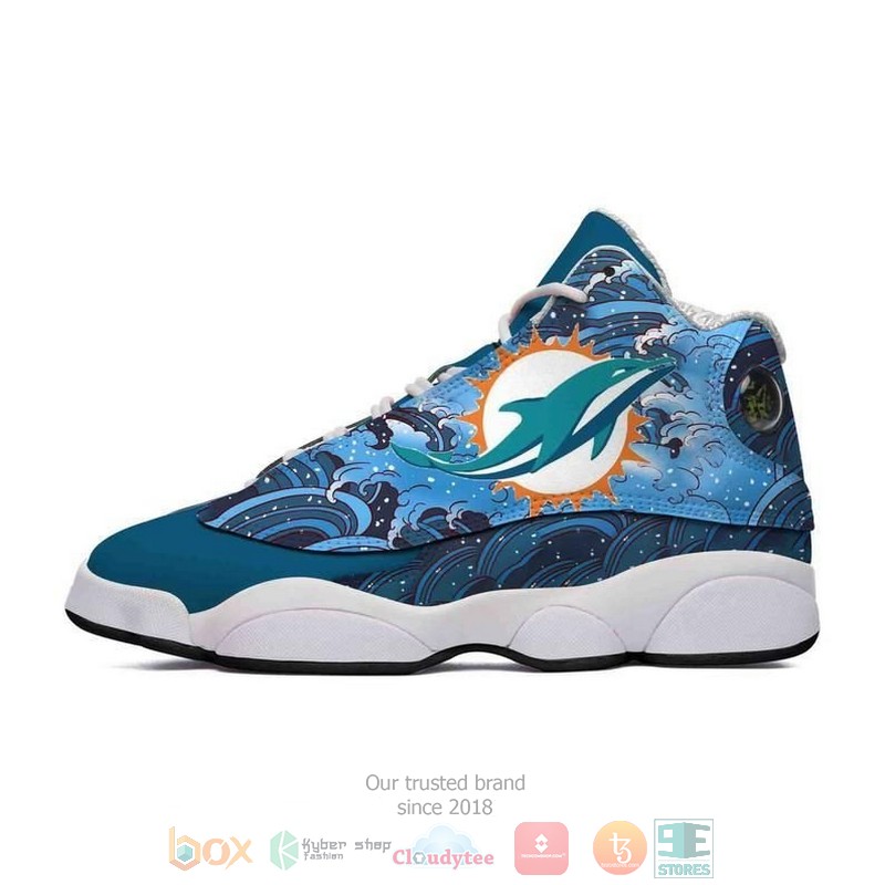 NEW Miami Dolphins Ocean NFL colorful logo Air Jordan 13 shoes sneakers 1 Miami Dolphins Ocean NFL colorful logo Air Jordan 13 shoes