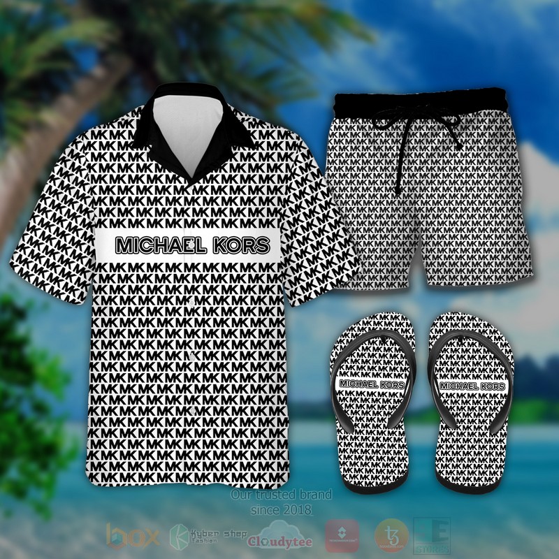 Michael Kors Hawaiian Shirt Short Flip Flops