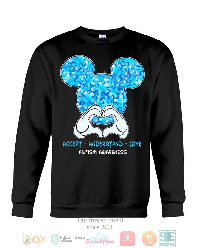 Mickey Mouse Accept Understand Love Autism Awareness Shirt Hoodie 1 2 3 4 5 6 7