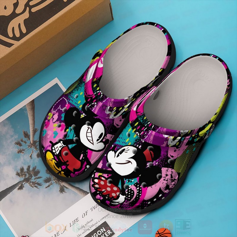 Mickey Mouse and Minnie Mouse Purple Crocband Crocs Clog Shoes 1