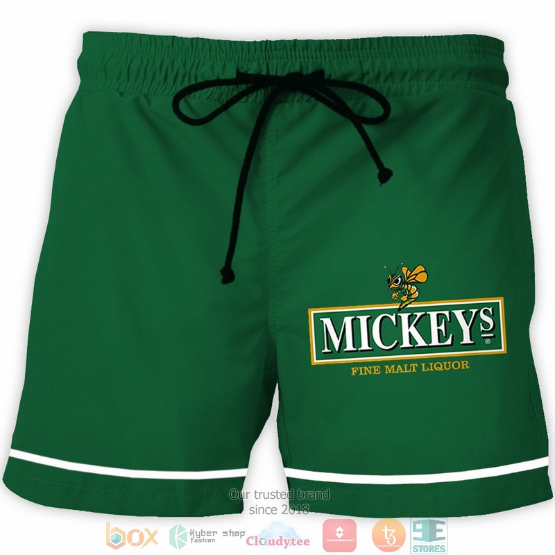 Mickey's Fine Malt Liquor Hawaiian Beach Short 2 Mickeys Fine Malt Liquor Hawaiian Beach Short