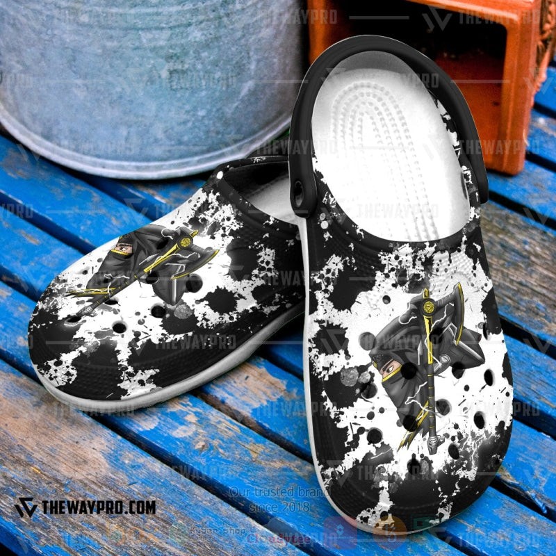 Mighty Morphin Ninjetti Black Frog Ranger Custom Clogs