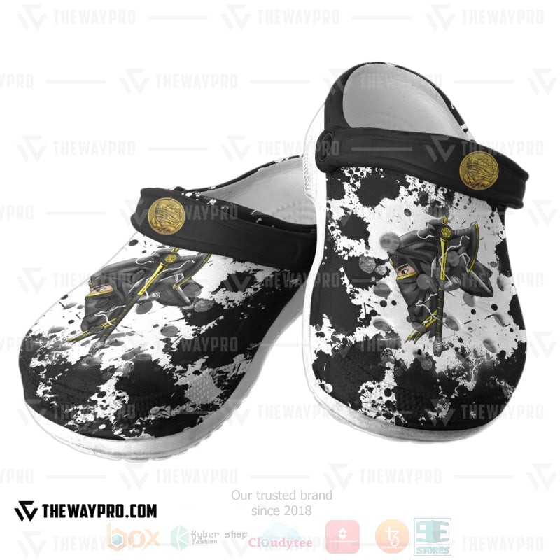 BEST Mighty Morphin Ninjetti Black Frog Ranger Custom Clogs Shoes 3 Mighty Morphin Ninjetti Black Frog Ranger Custom Clogs 1 2
