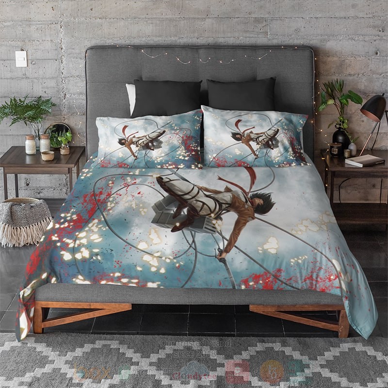 Mikasa New Attack Brushed Attack on Titan Bedding Set 1