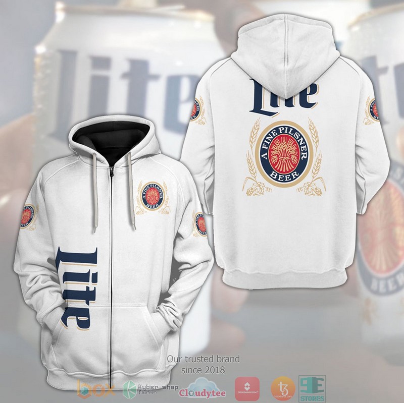 HOT Miller Lite a Fine Pilsner Beer All Over Printed 3D Shirt, Hoodie 4 Miller Lite a Fine Pilsner Beer 3D Shirt Hoodie 1 2 3