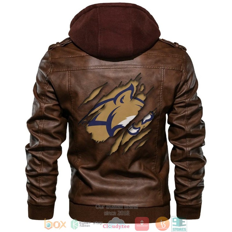 Montana State Bobcats NCAA Brown Leather Jacket 1 Montana State Bobcats NCAA Brown Leather Jacket