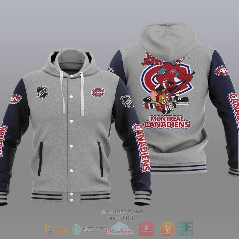Montreal Canadiens NHL Tom And Jerry Baseball Hoodie Jacket 1