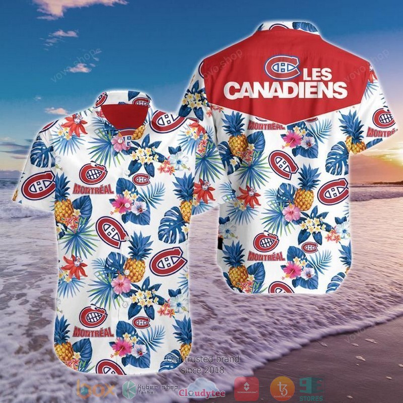 NEW Montreal Canadiens NHL pineapple Hawaii Shirt 1 Montreal Canadiens NHL pineapple Hawaiian Shirt