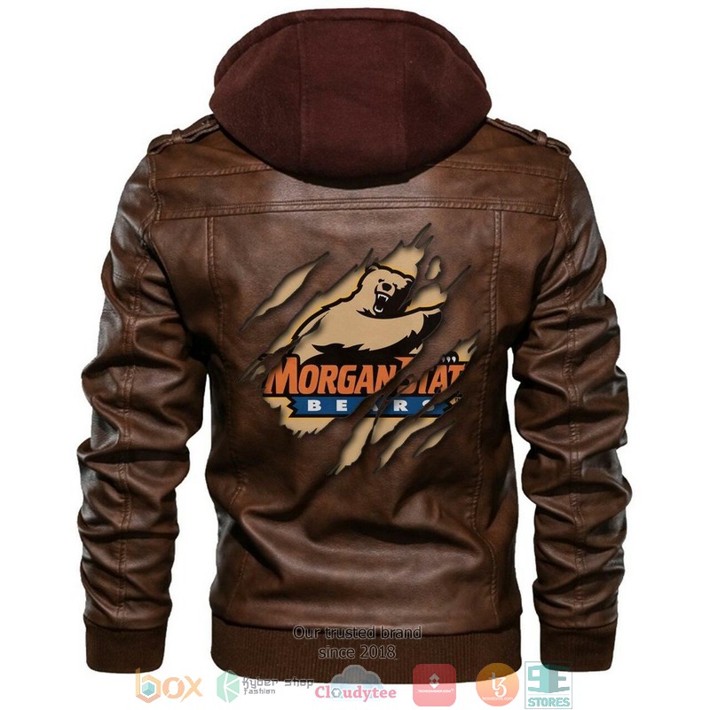 Morgan State Bears NCAA Brown Leather Jacket