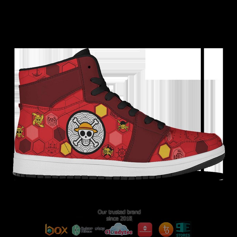 Mugiwara Pirates Air Jordan High Top Sneaker 2 Mugiwara Pirates Air Jordan High Top Sneaker 1