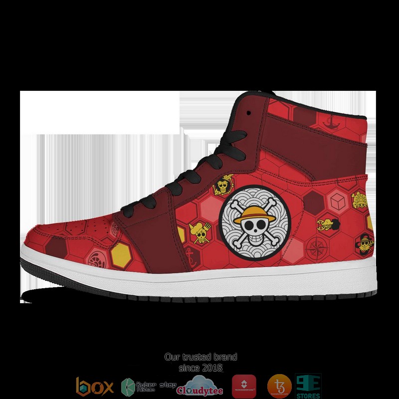 Mugiwara Pirates Air Jordan High Top Sneaker 3 Mugiwara Pirates Air Jordan High Top Sneaker 1 2
