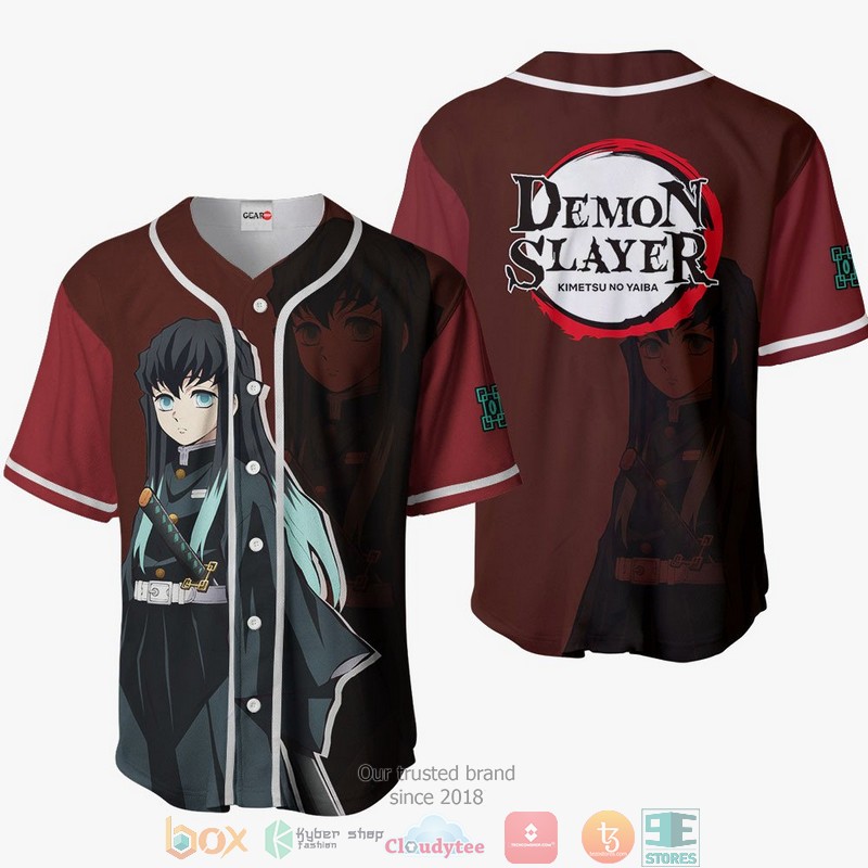 Muichiro Tokito Demon Slayer Red Baseball Jersey Shirt 7 Muichiro Tokito Demon Slayer Red Baseball Jersey Shirt