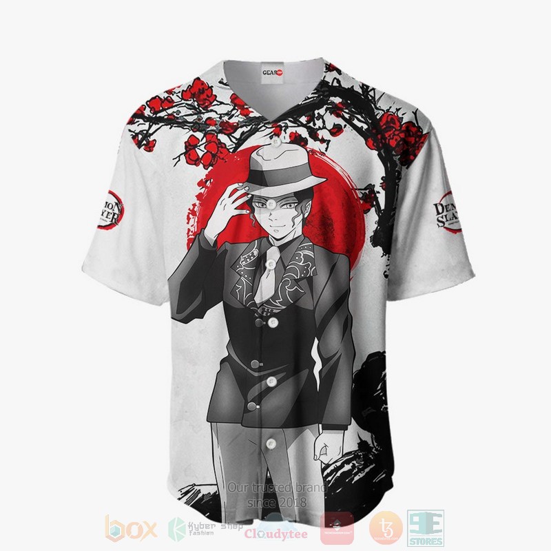 HOT Muzan Kibutsuji Kimetsu Anime Baseball Jersey shirt 2 Muzan Kibutsuji Kimetsu Anime Baseball Jersey 1