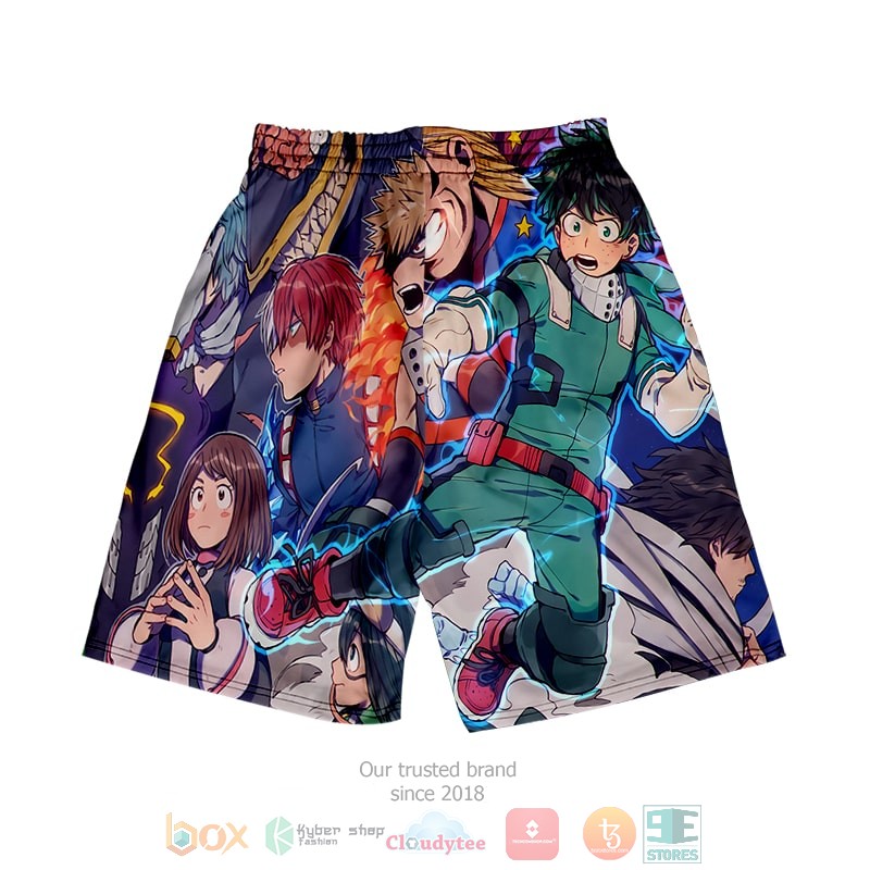 HOT My Hero Academia Heroes Crosssover BNHA Beach Shorts 4 My Hero Academia Heroes Crosssover BNHA Shorts