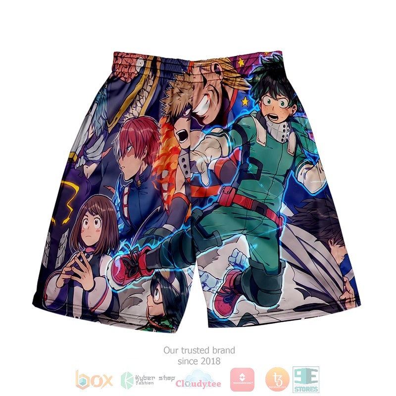 HOT My Hero Academia Heroes Crosssover BNHA Beach Shorts 2 My Hero Academia Heroes Crosssover BNHA Shorts 1